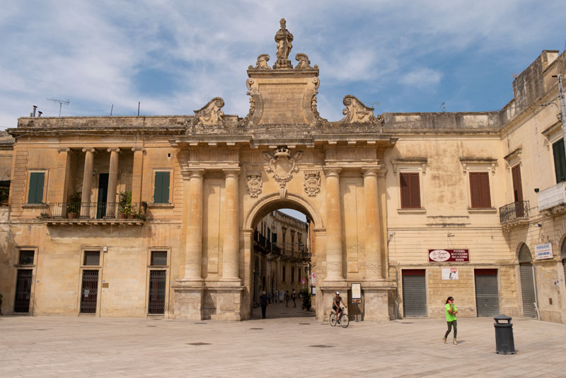 Porta San Biagio is one of the gateways to the historic centre of Lecce