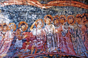 Chiesa Bizantina di San Pietro a Otranto: Gesù e la lavanda dei piedi a San Pietro