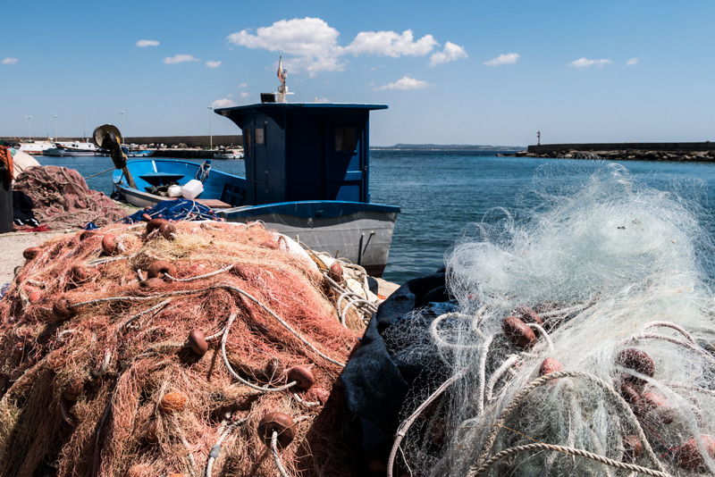 pescatori e reti a gallipoli