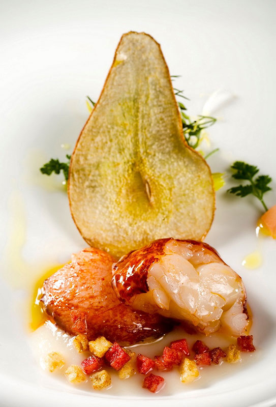 ViaPunta7 Otranto Astice con pera e lamponi